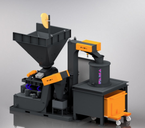 STROJ ZA DROBLJENJE OSTRUŠKOV IN ZBIRANJE EMULZIJE